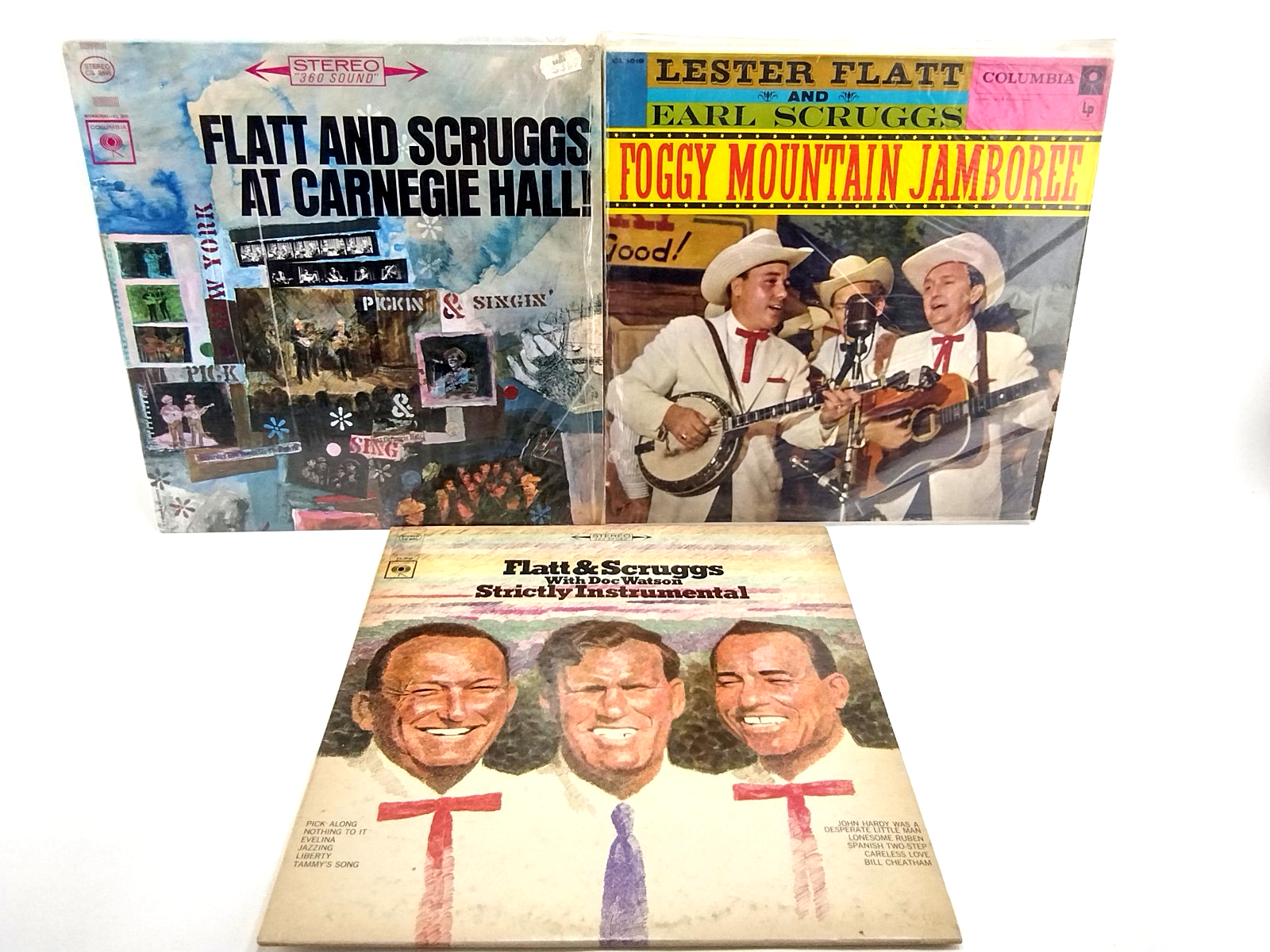 LOT OF 3 Flatt & Scruggs LPs - Cleaned w/ Vinyl Vac! (See Description)