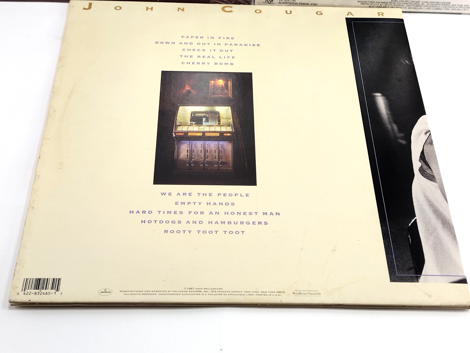 LOT OF 3 John Cougar Mellencamp LPs - NM - Cleaned w/ Vinyl Vac!