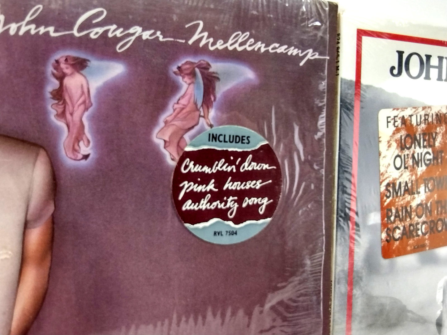 LOT OF 3 John Cougar Mellencamp LPs - NM - Cleaned w/ Vinyl Vac!