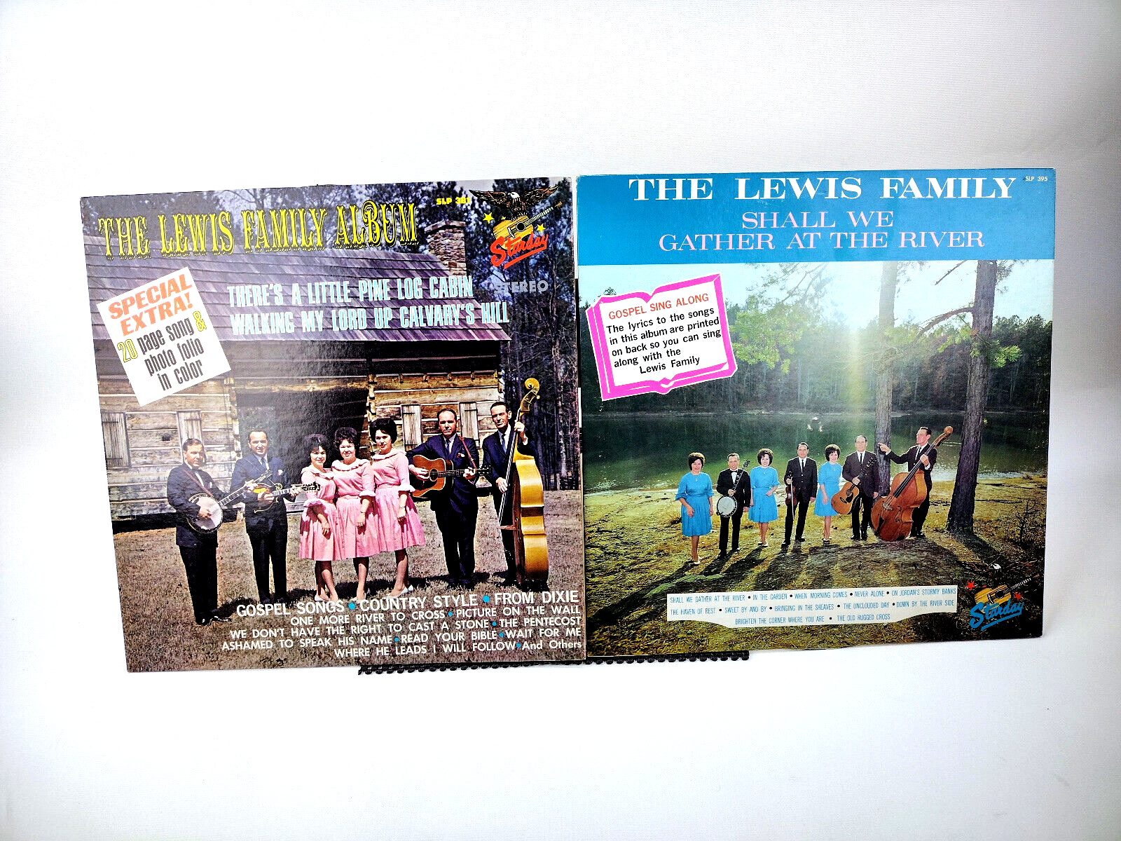 LOT OF 2 LEWIS FAMILY LPs - VG+/NM
