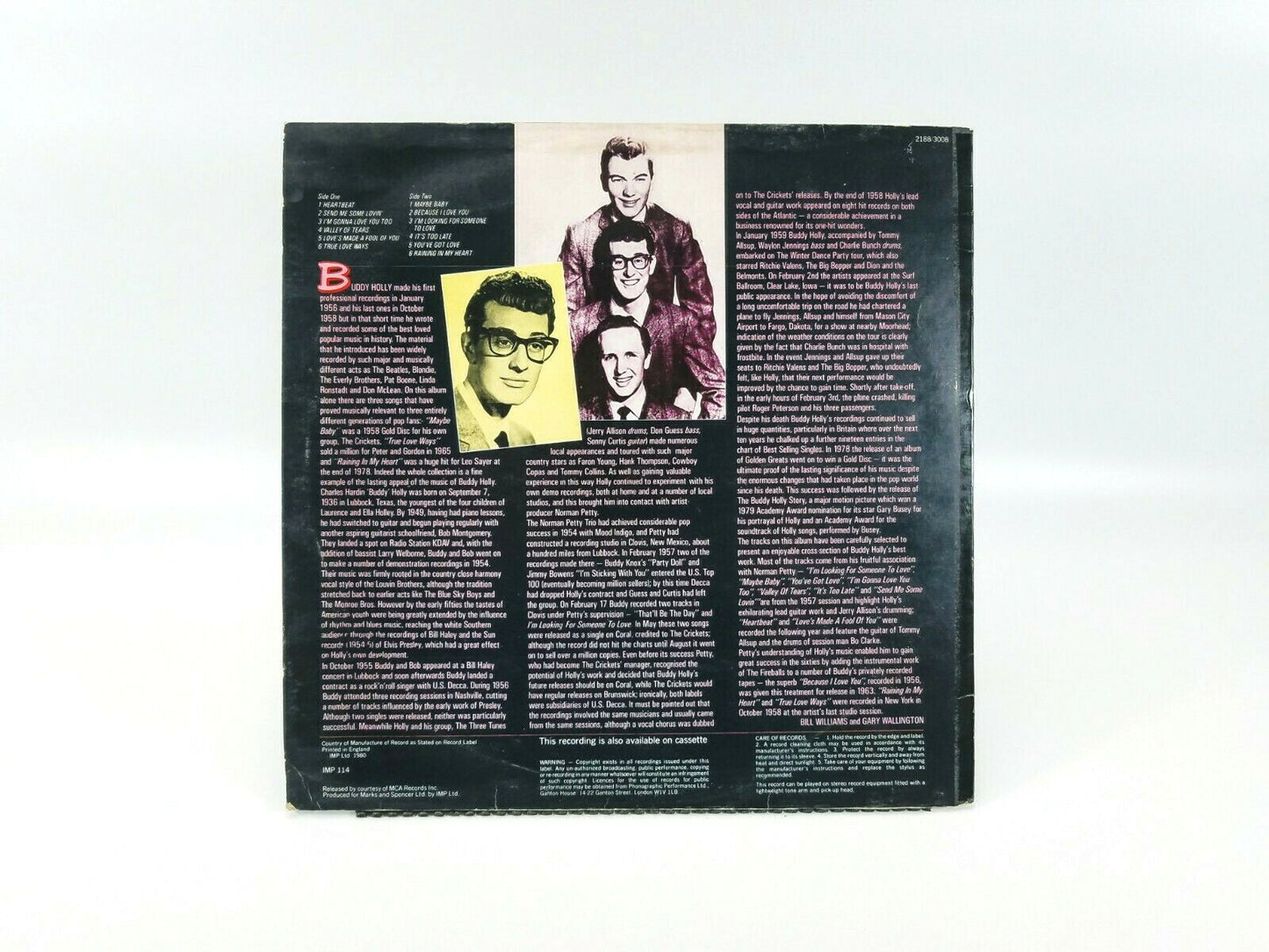 Buddy Holly - Heartbeat U.K. (1980) | Vinyl LP | VG+