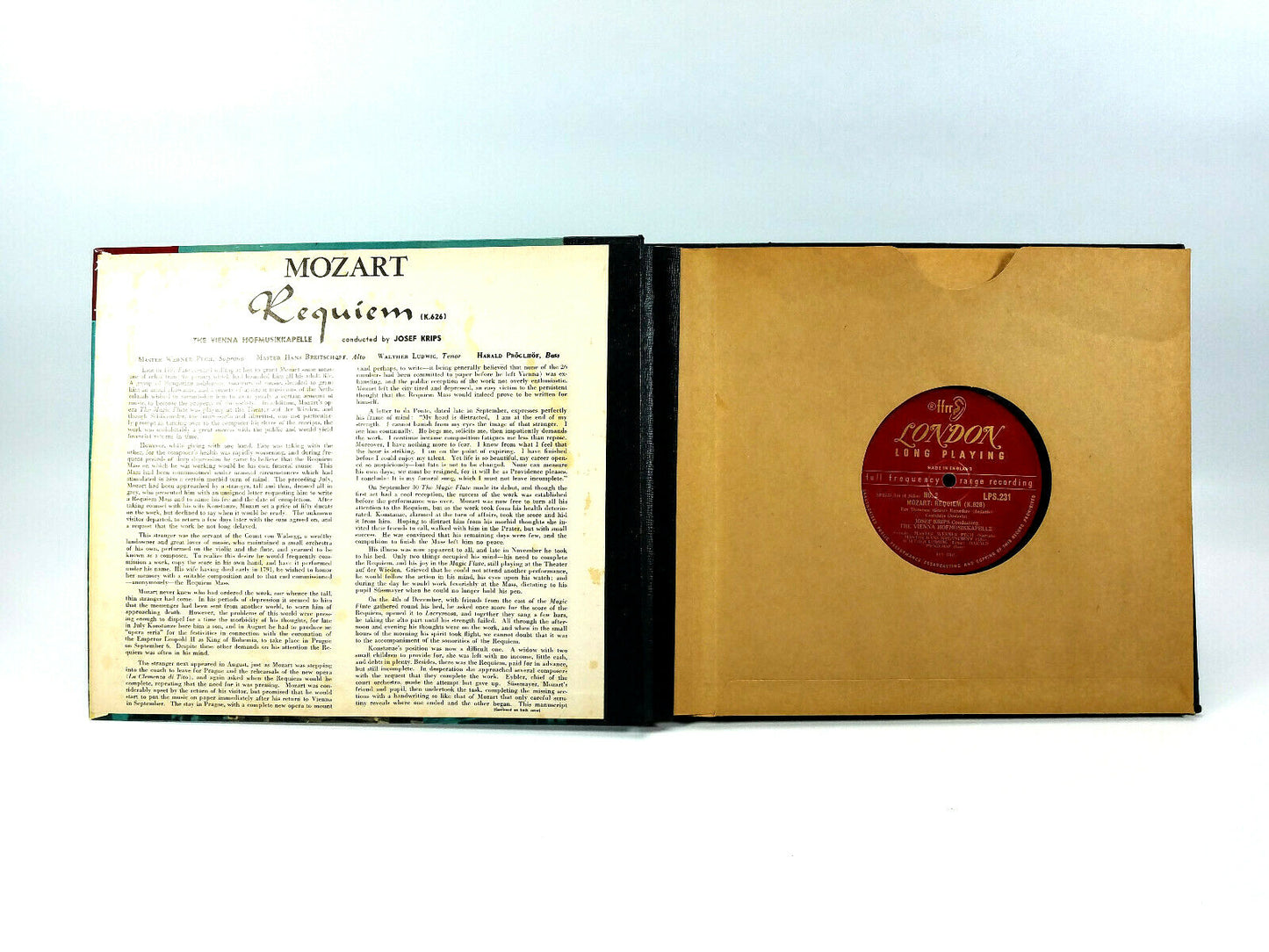 Wolfgang Amadeus Mozart - Requiem Mass (K.626) London Records – LPS 230-231