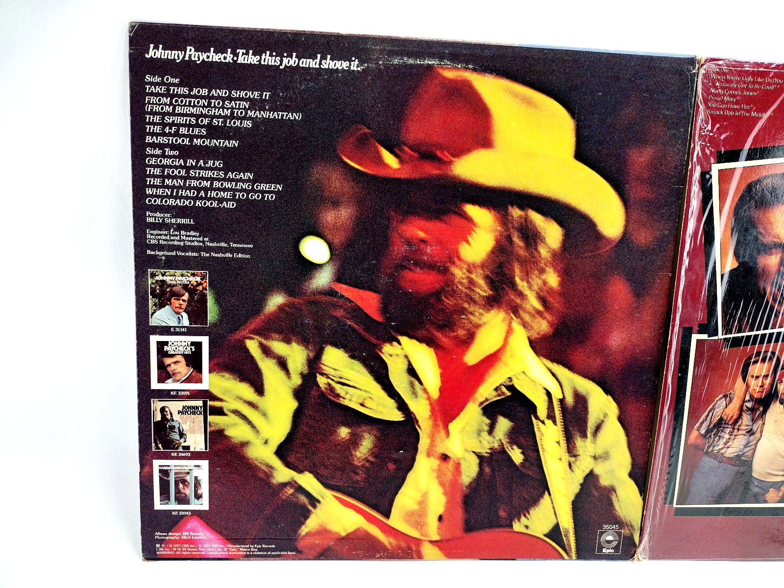 LOT OF 2 JOHNNY PAYCHECK LPs - Double Trouble & Take This Job..VG+