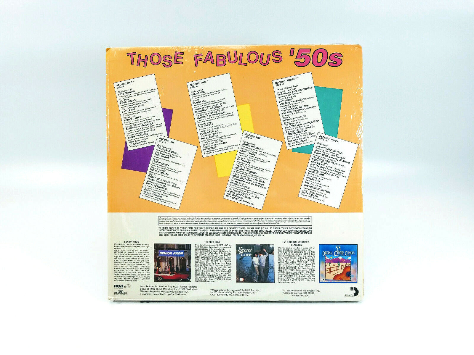 Various - Those Fabulous '50s Sessions,RCA Special Products DVL2-0877 3X LPs