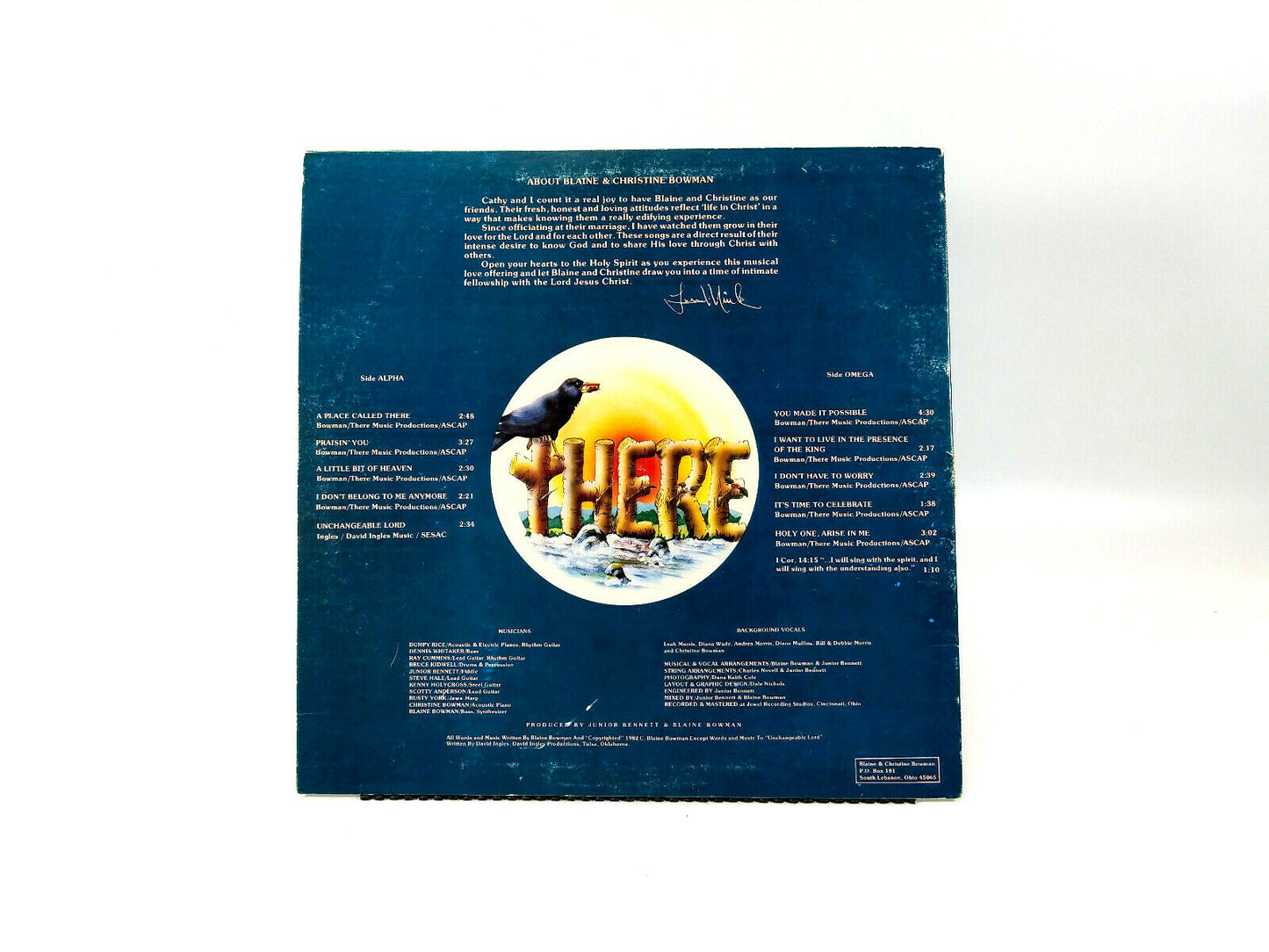 Blaine & Christine Bowman - A Place Called There - RARE LP! JRC 82029 NM