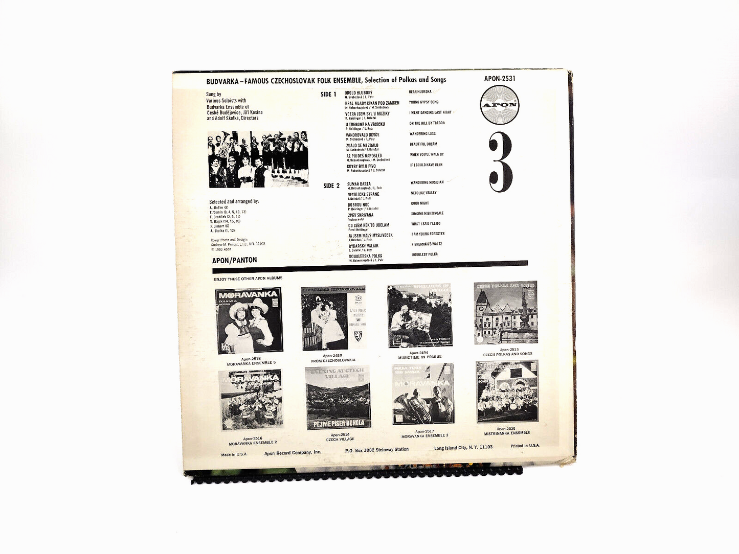 BUDVARKA VCERA JSEM BYL U MUZIKY CZECH POLKAS FOLK SONGS LP 1983