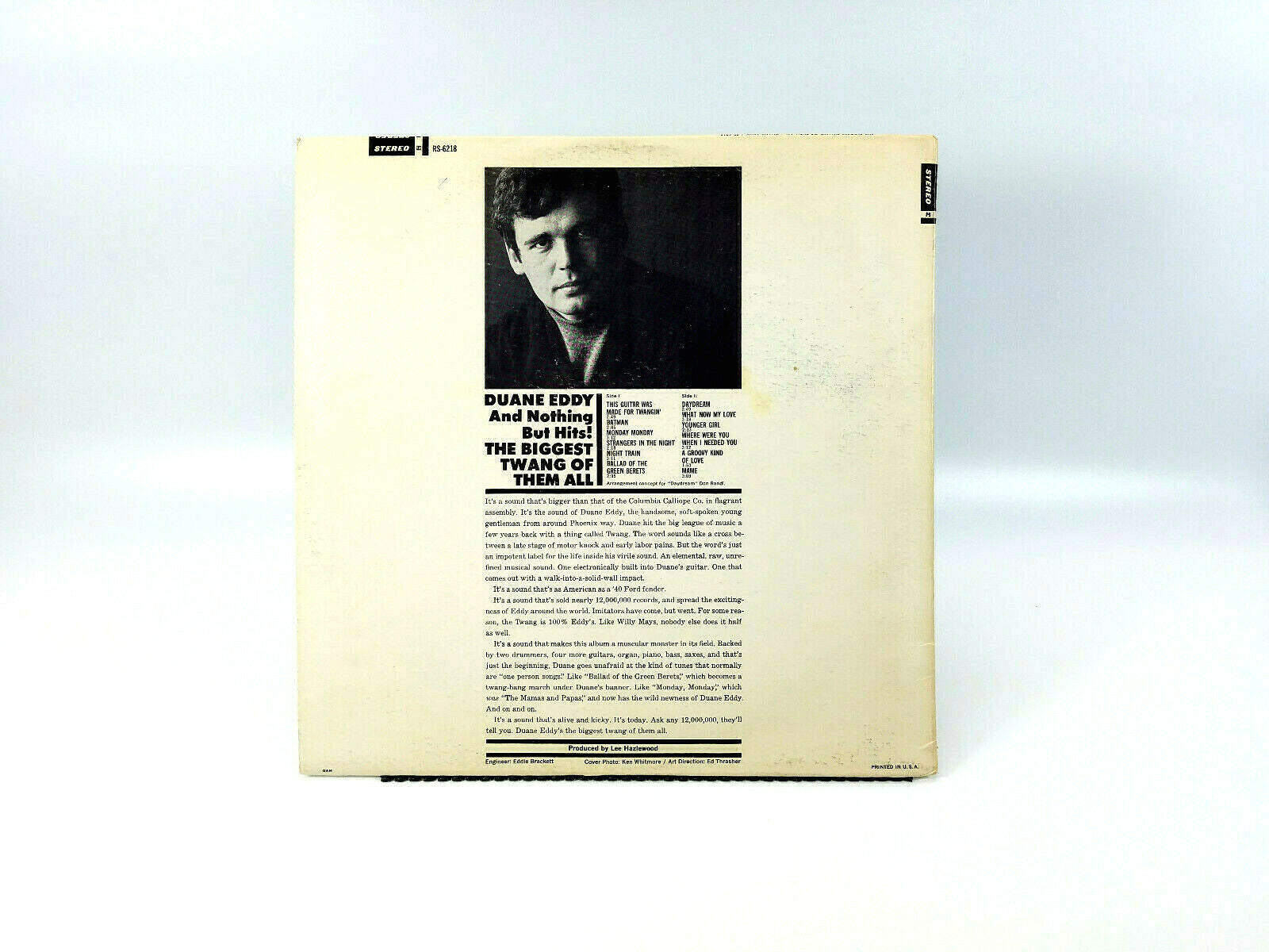 Duane Eddy - The Biggest Twang Of Them All LP Reprise Records – RS-6218 VG+