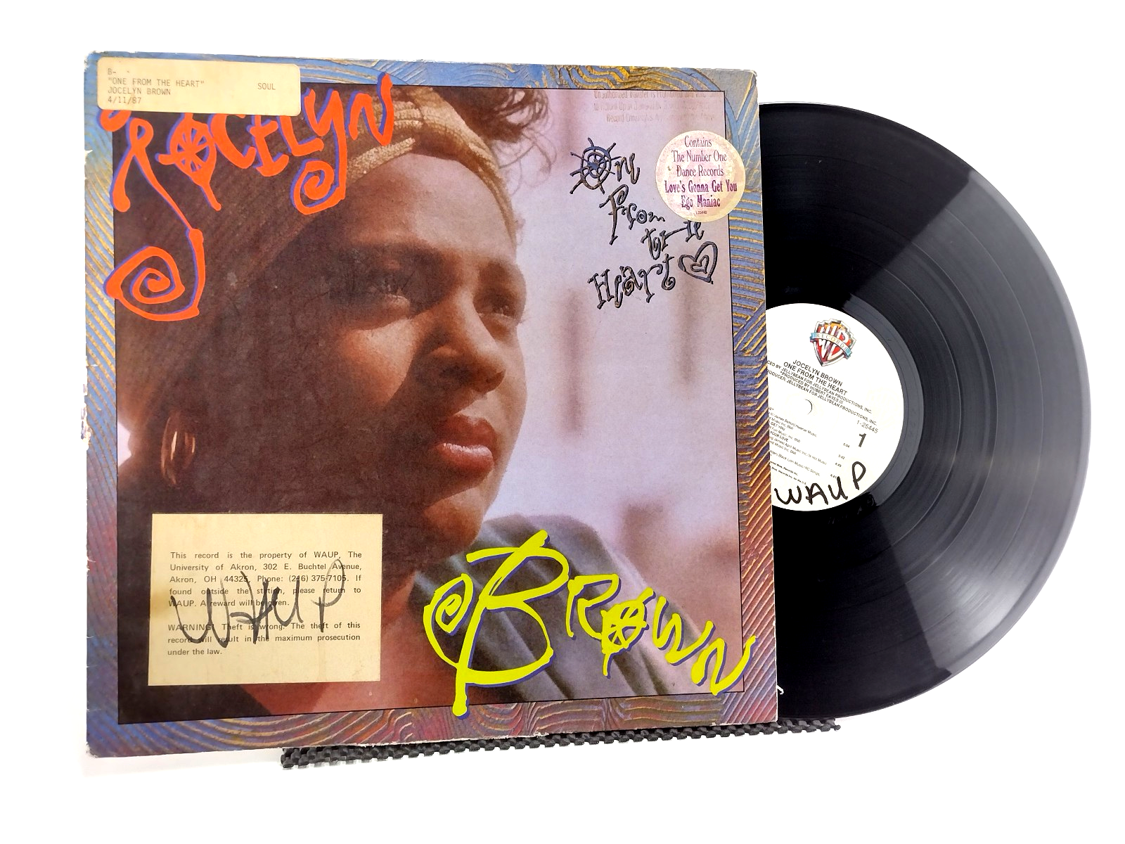 Jocelyn Brown - One From The Heart LP, PROMO, Cleaned w/ Vinyl Vac!
