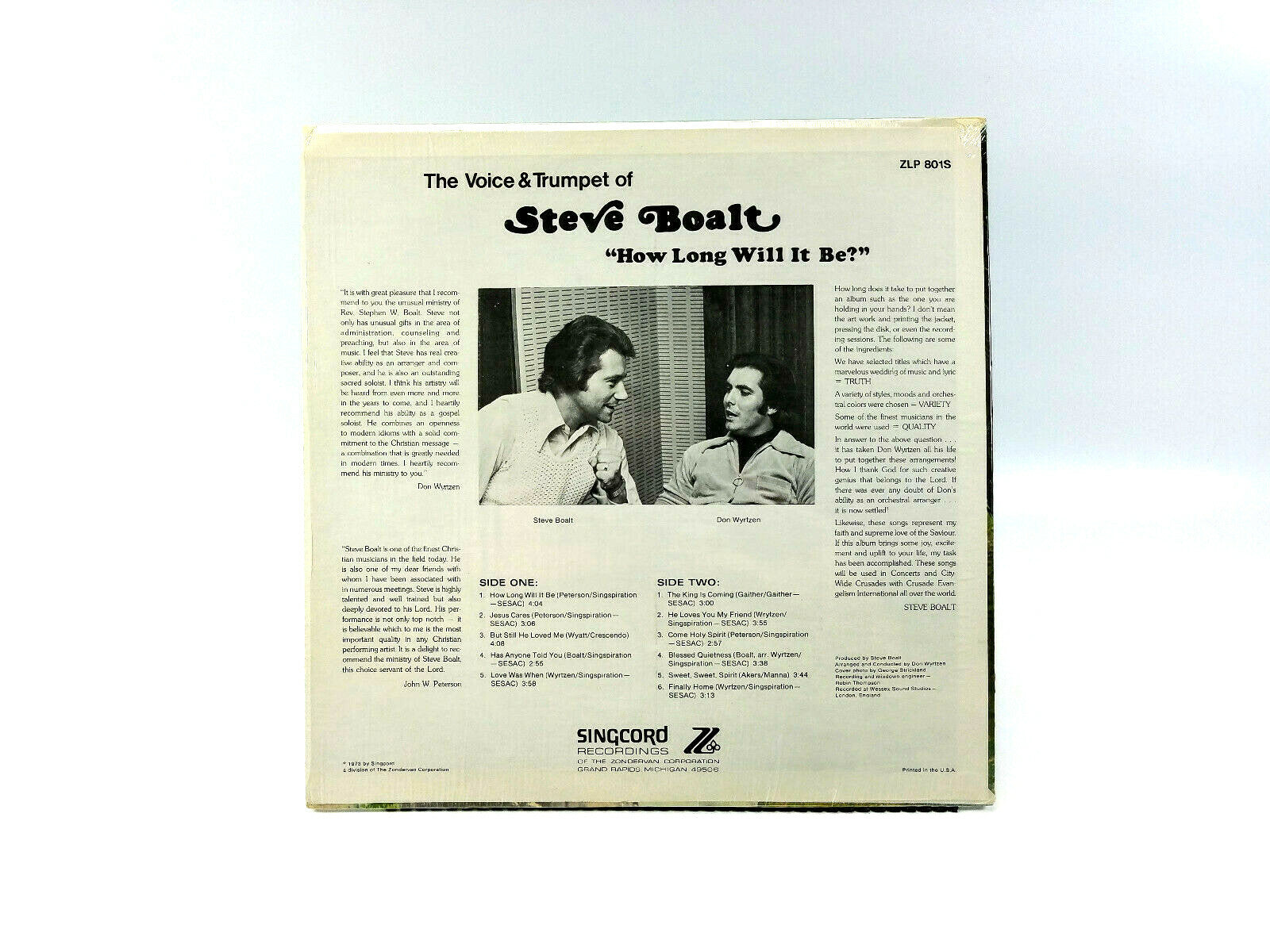 The Voice & Trumpet of Steve Boalt - How Long Will It Be? LP Rare