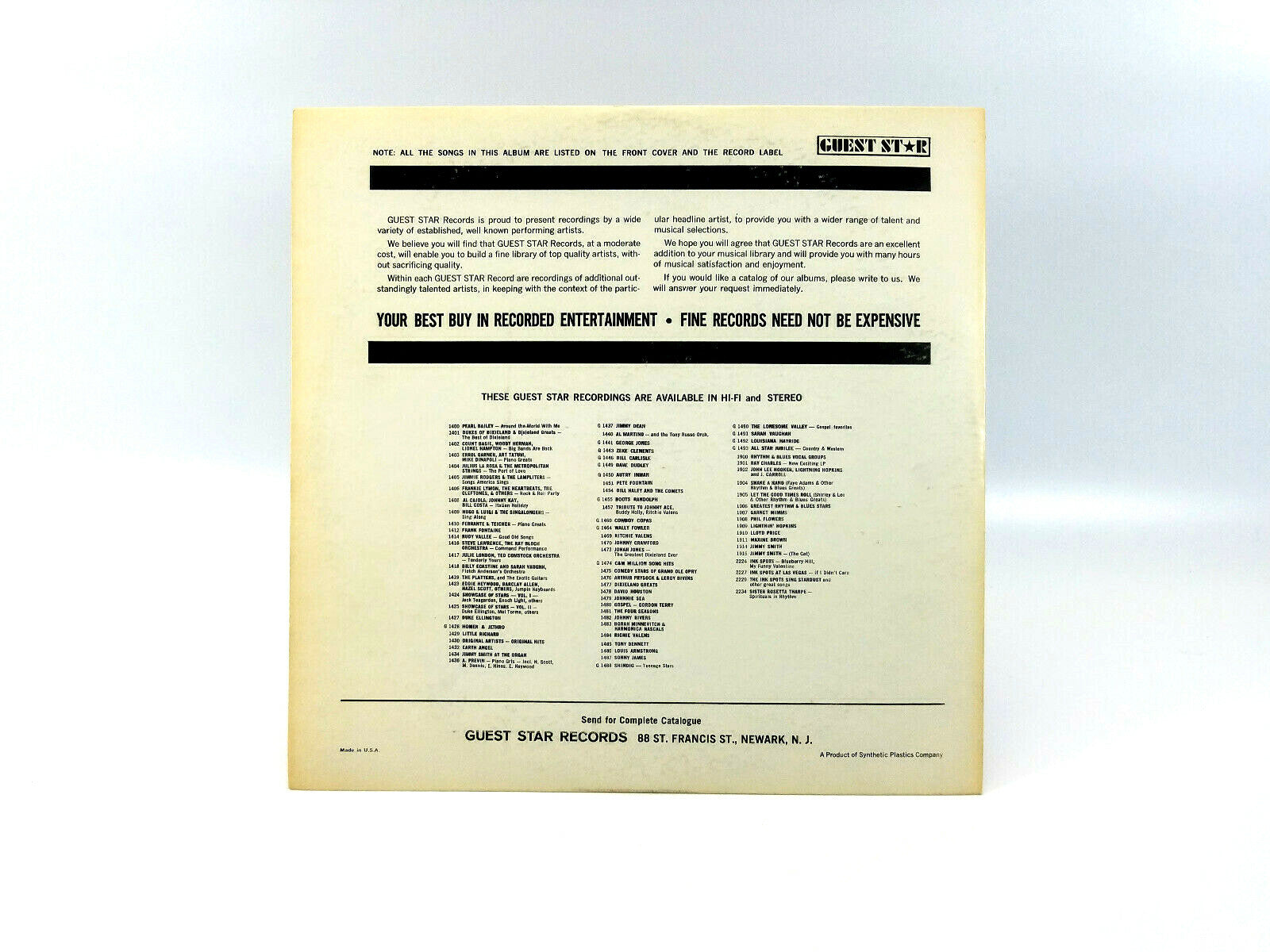 Various - All Star Jamboree   Guest Star – GS1493  Vinyl, LP, Compilation  