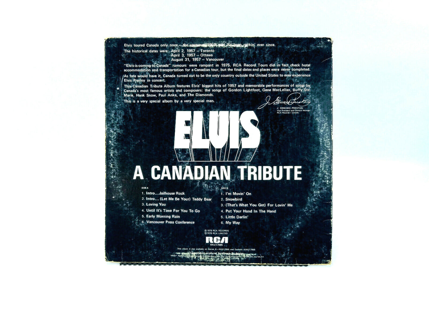 Elvis Presley - A Canadian Tribute KKL1-7065 Vinyl LP