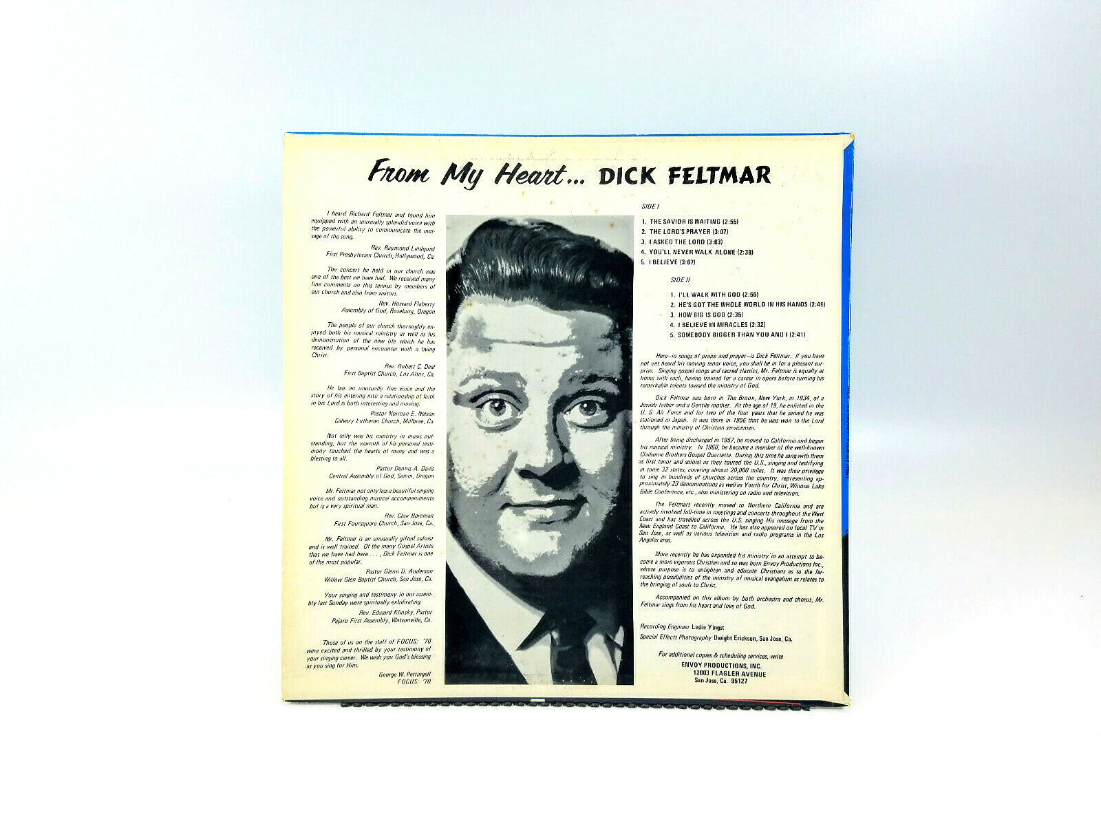 Dick Feltmar - From My Heart     Envoy Records – CFS-2140     Vinyl, LP